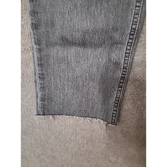 Gap Cheeky Straight Leg Ankle Jeans Womens 28 6 Gray Button Fly Raw Hem - Picture 4 of 9